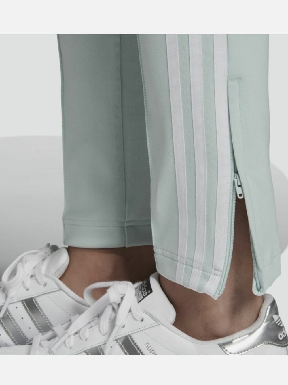 adidas Originals SST Superstar Track Pants Mint Vapour Green ED7572 Women’s L - Picture 6 of 11